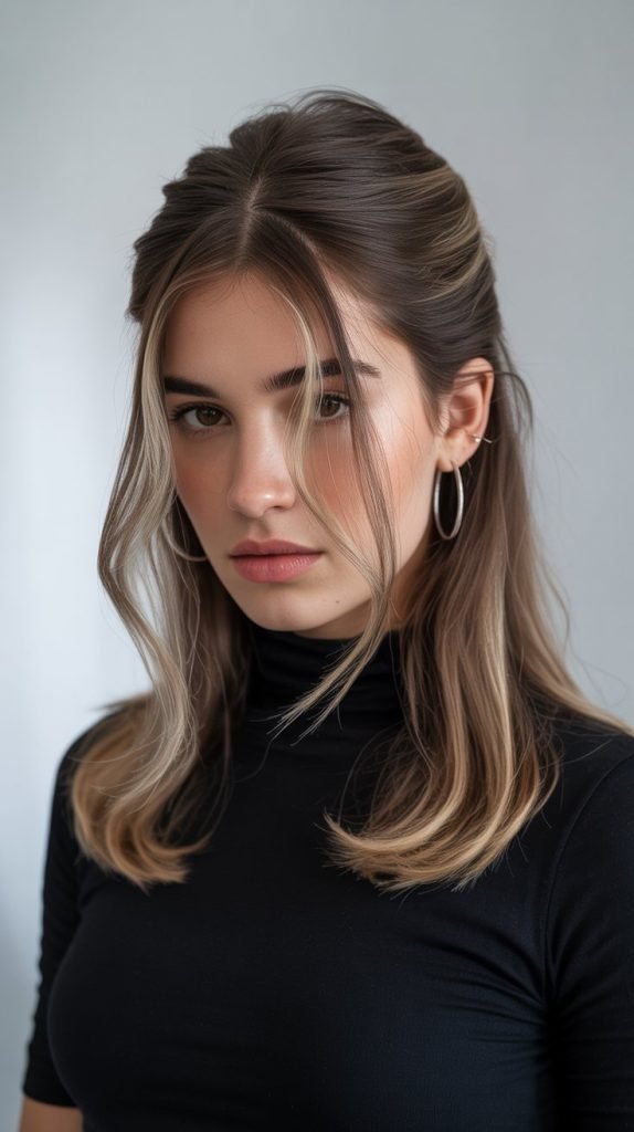 Brunette Balayage Half-Up Styles