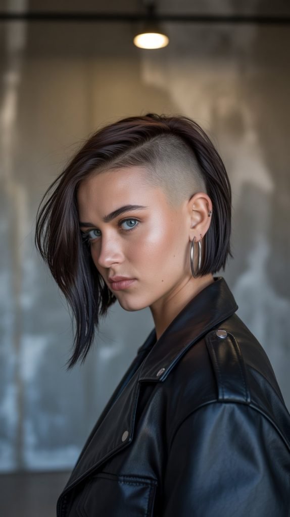 Angled Bob with Side Shave
