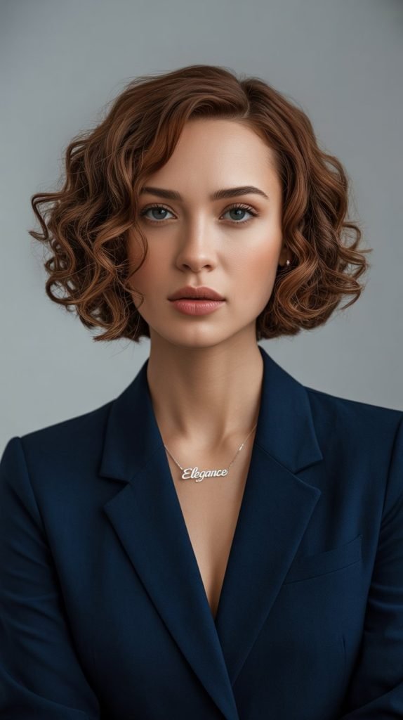 Curly Long Bob with Beveled Edges