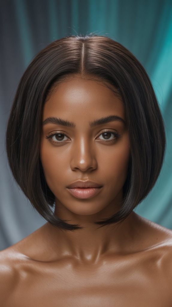 16. Sleek Center-Parted Bob