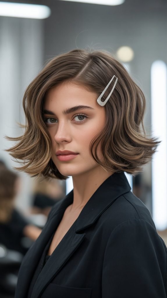 Layered Chin-Length Bob with Face-Framing Pieces