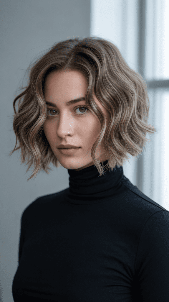 Wavy Shaggy Bob with Piecey Texture