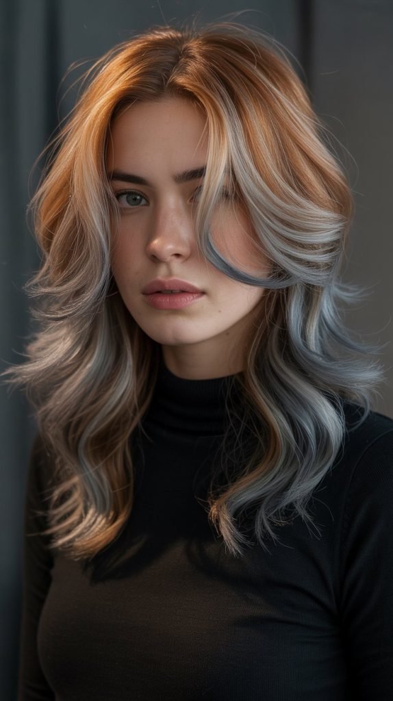 Copper Highlights with Gray Lowlights