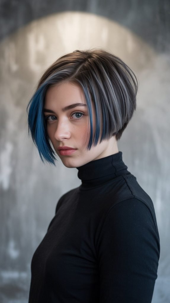 Stacked Bob with Undercut Details