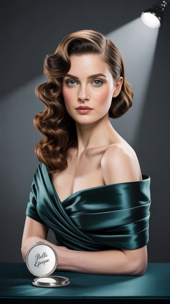 Dramatic Side Bangs with Tight Spirals