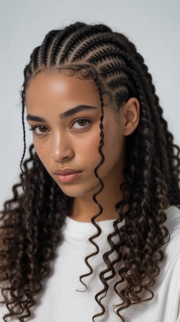 Cornrow Front with Loose Back