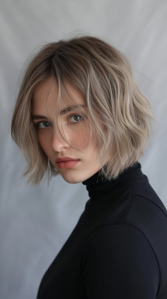 Choppy French Bob with Textured Ends