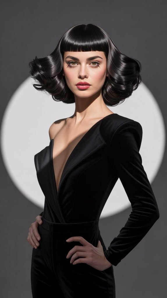 Micro Bangs with Tight Curls