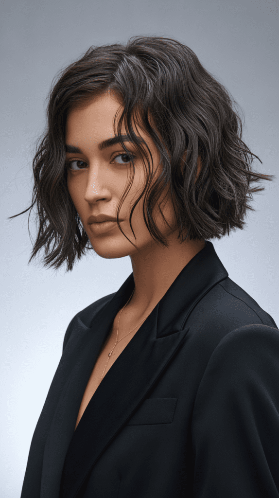 Piece-y Textured Bob with Modern Edge