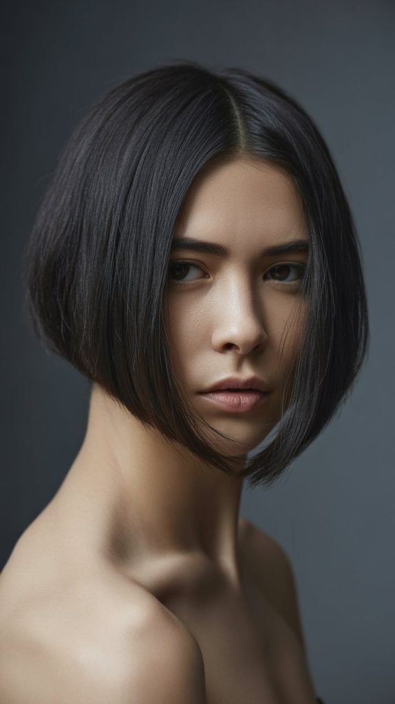 3. Inverted Blunt Bob with Strategic Thinning