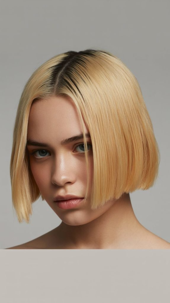 The Sleek Straight Bob with Blunt Edges