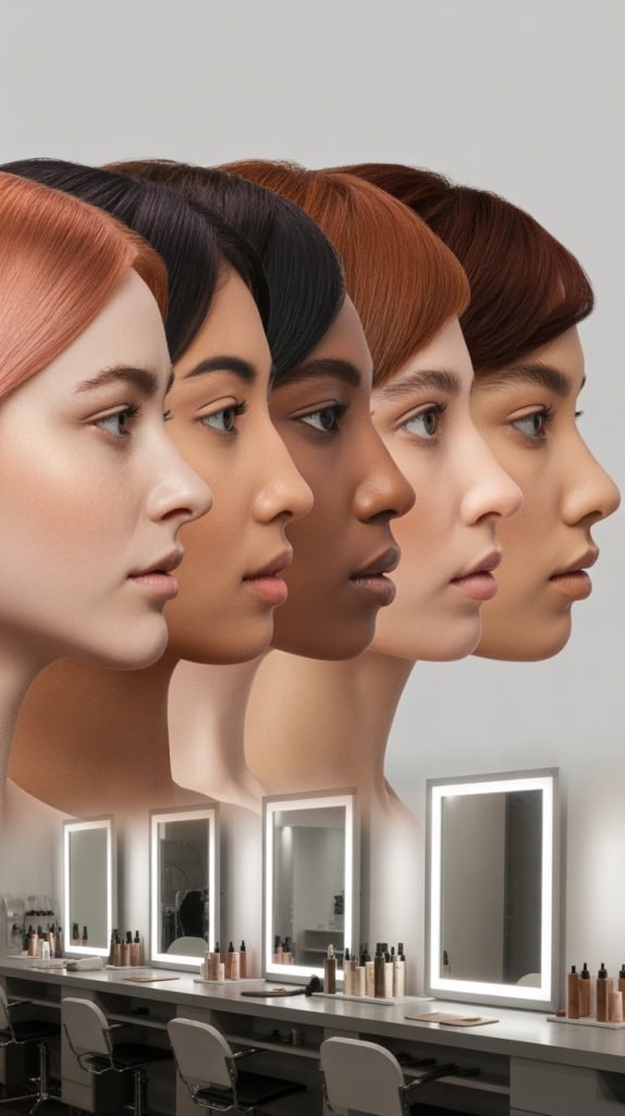 Copper Lowlights for Different Skin Tones