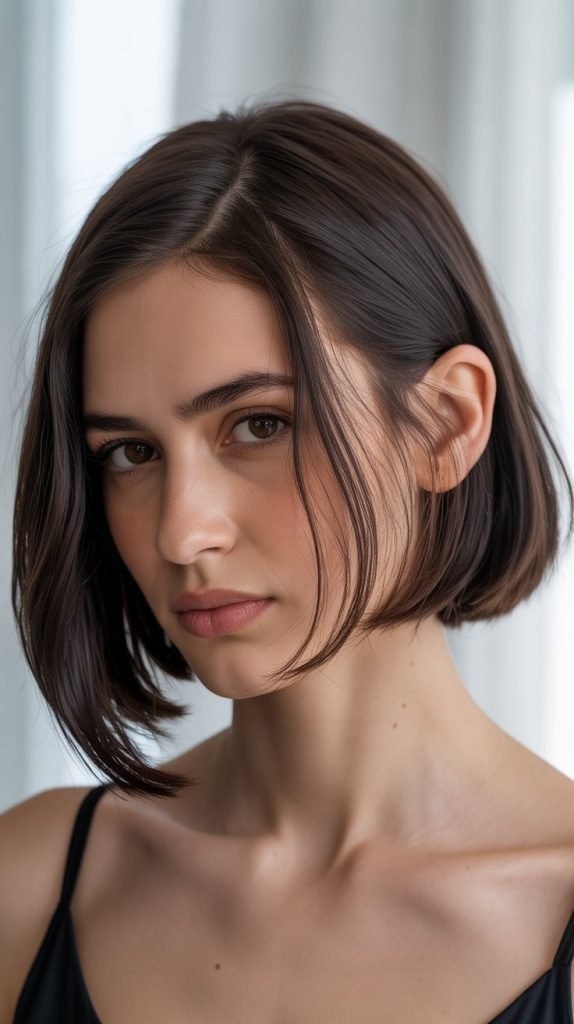 20. Blunt Bob with Temple Area Thinning