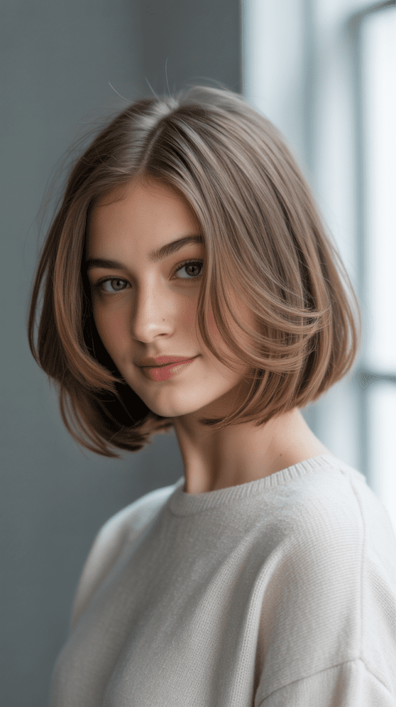 Soft Layered Bob with Natural Movement