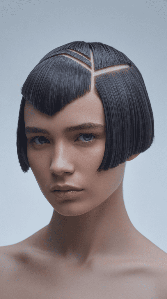 Minimalist Bob with Clean Undercut Lines