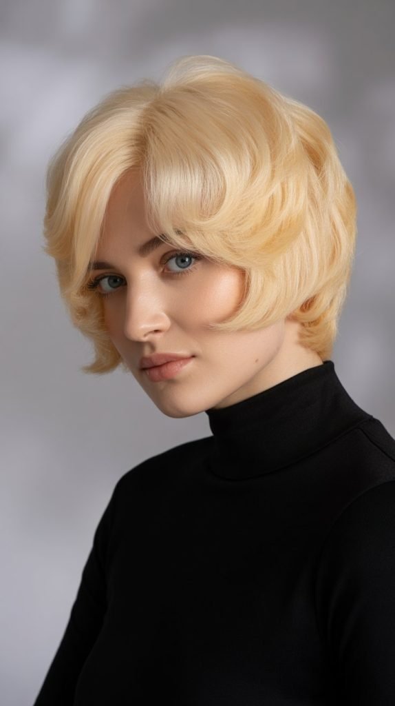  Butter Cream Blonde Structured Cut