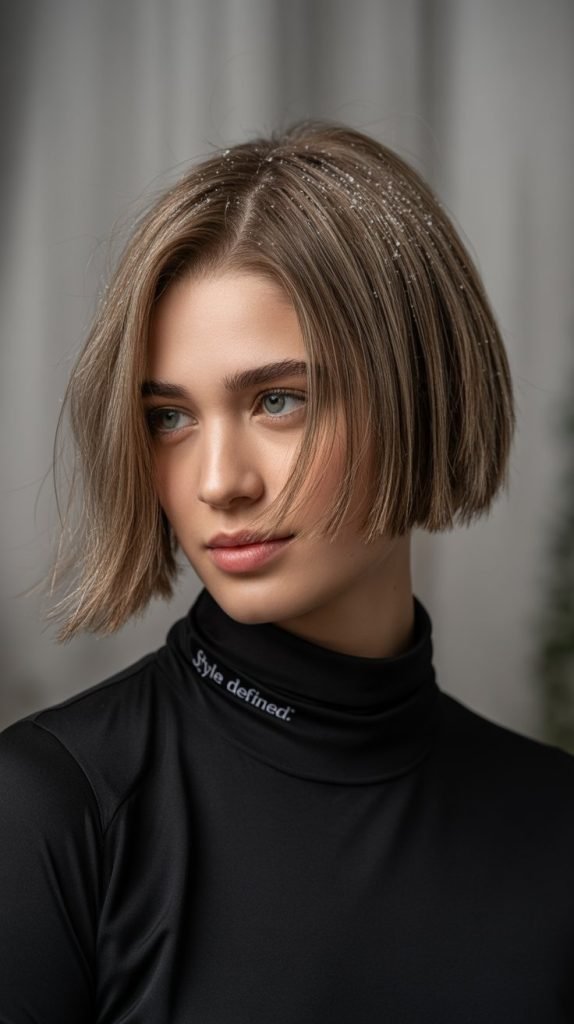 Ear-Length Bob with Texturizing Spray Finish