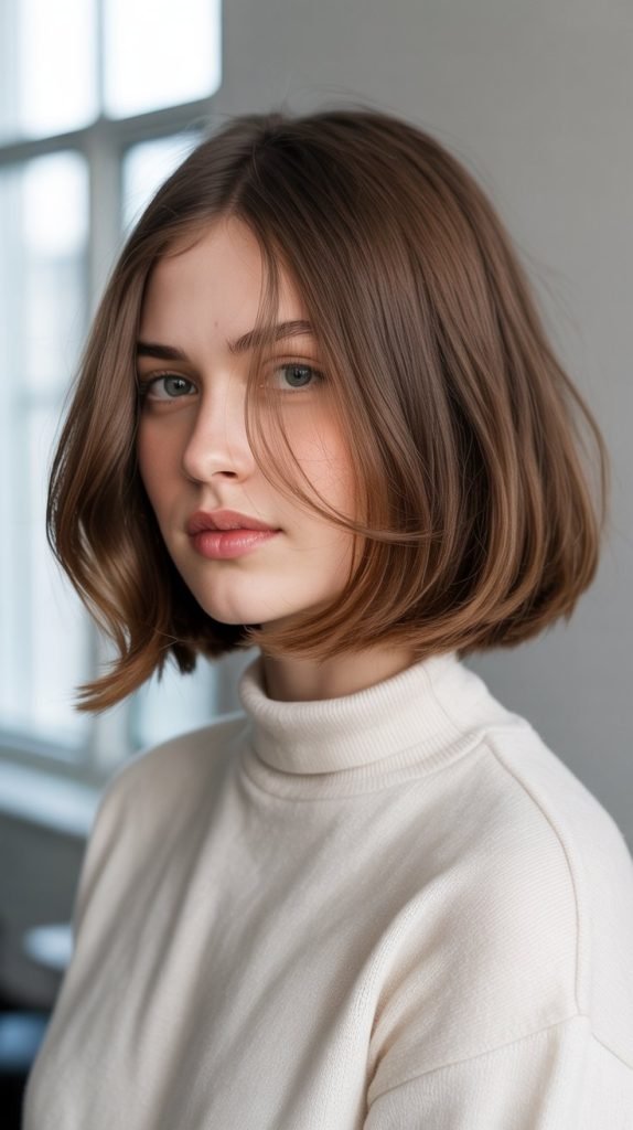 Graduated French Bob with Face-Framing Layers