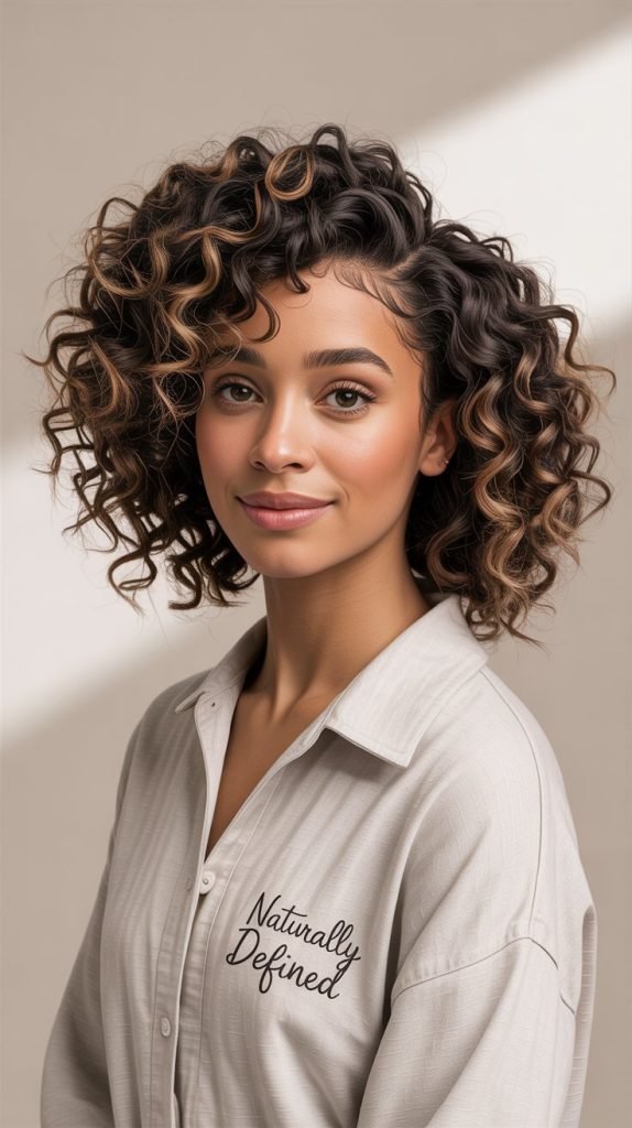 24. Curly Hair with Tapered Ends