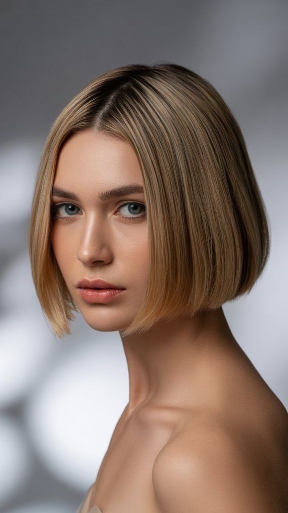 Classic Blunt Ear-Length Bob