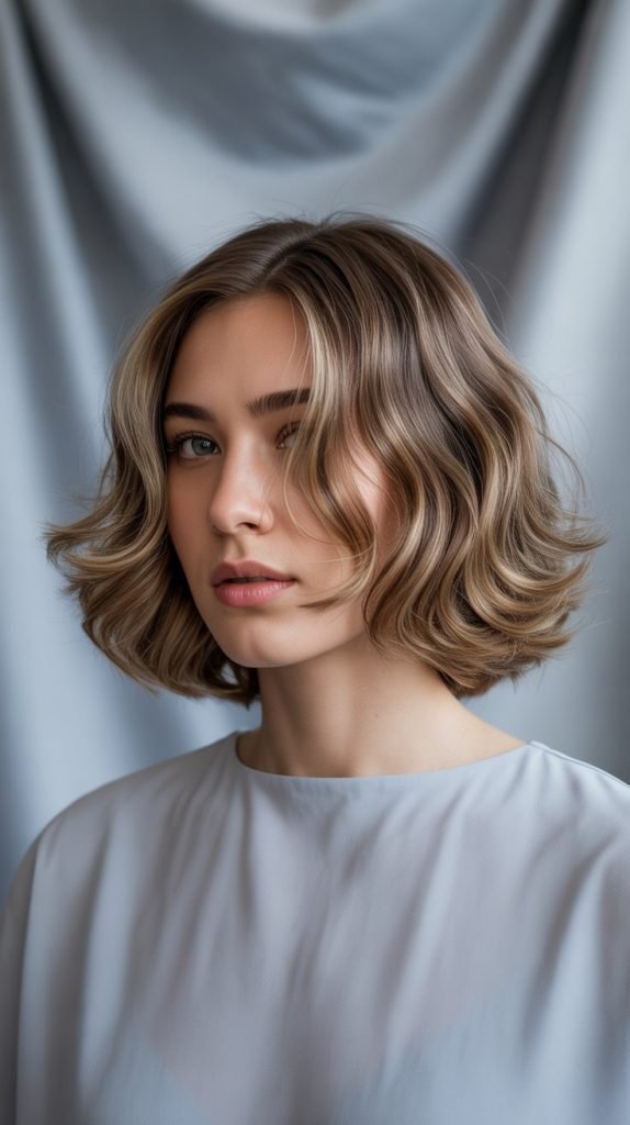 Wavy Bob with Subtle Layers