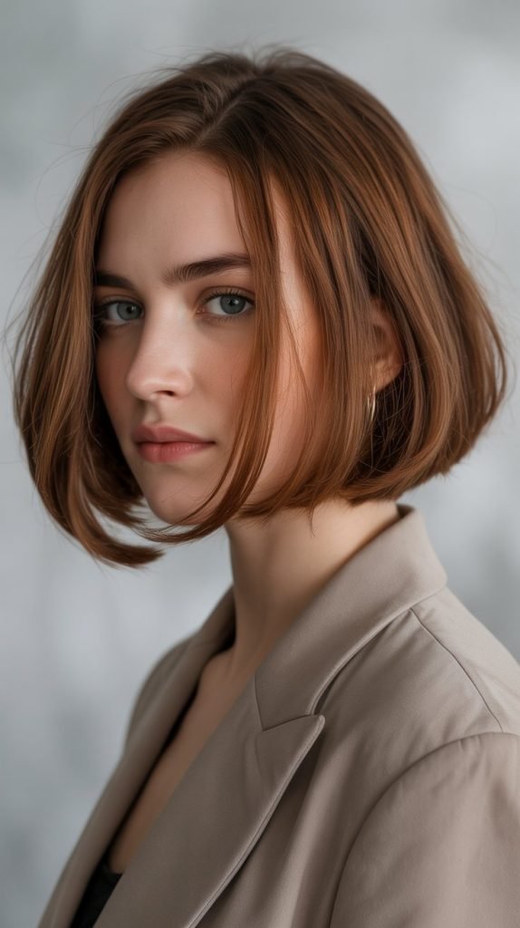 Ear-Length Bob with Forward Styling
