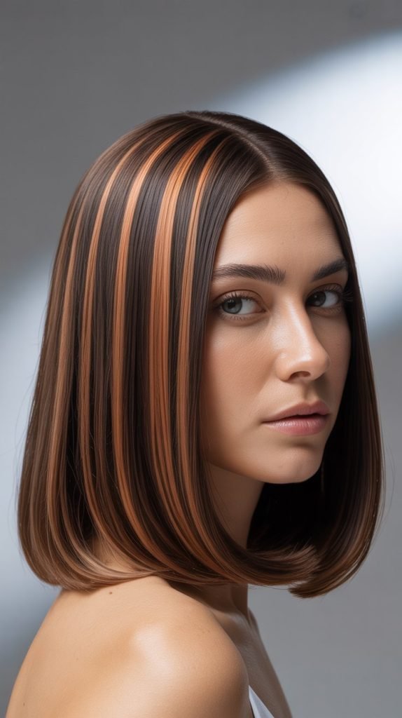  Copper Lowlights for Straight Hair