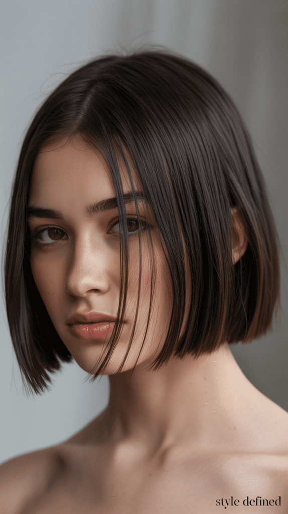 Blunt Cut Bob with Subtle Internal Layers