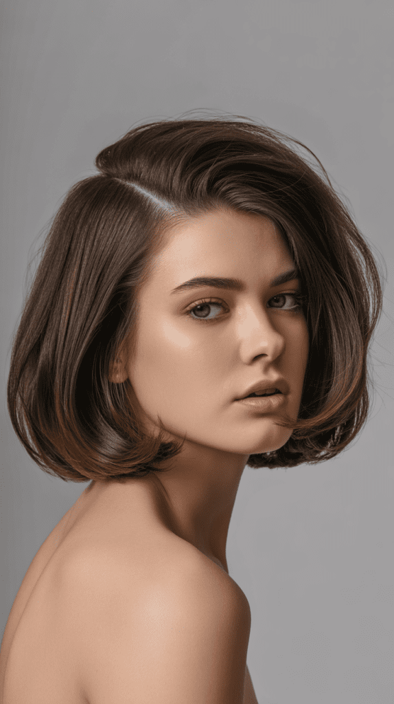 Voluminous Bob with Strategic Undercut Reduction