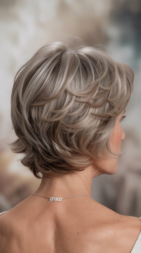 Textured Bob Back View