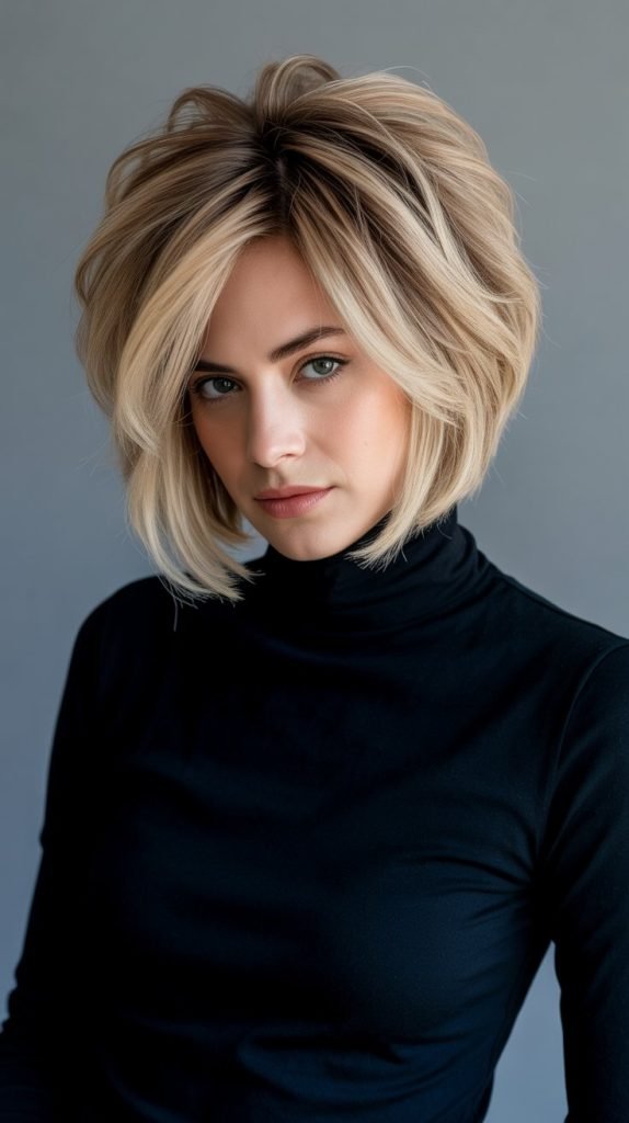 Feathered Bob with Root Lift