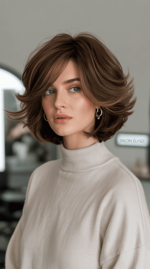 Voluminous Layered French Bob