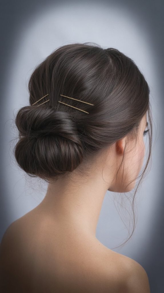 Protective Updo with Bobby Pins