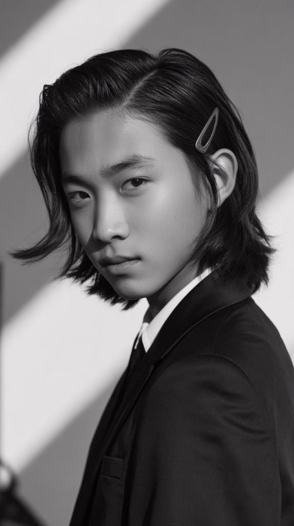 Long Hair with Deep Side Part