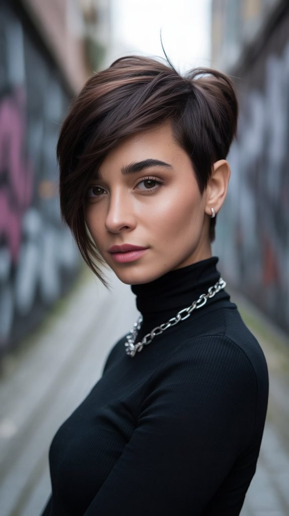 Asymmetrical Side-Swept Pixie