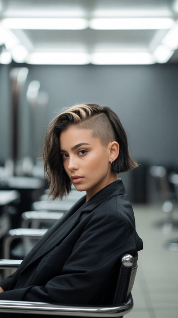 Feathered Bob with Undercut