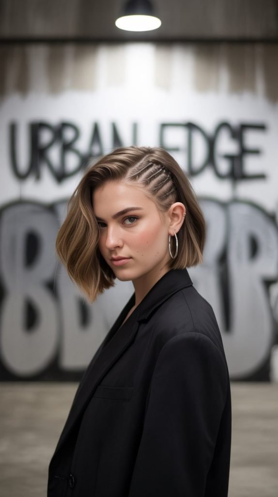 Ear-Length Bob with Pieced-Out Ends