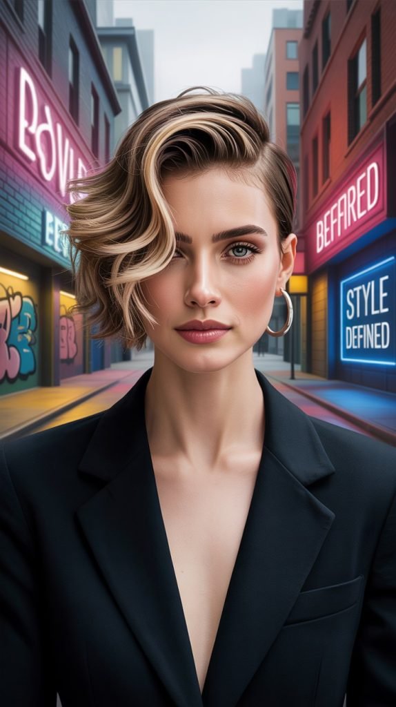 3. Asymmetrical Curly Cut