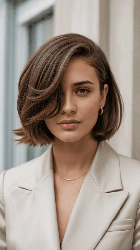 Side-Swept Bob with Volume-Building Layers