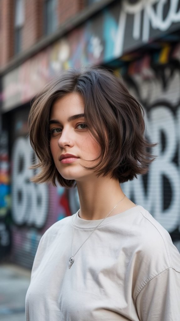 Modern Shag Ear-Length Bob