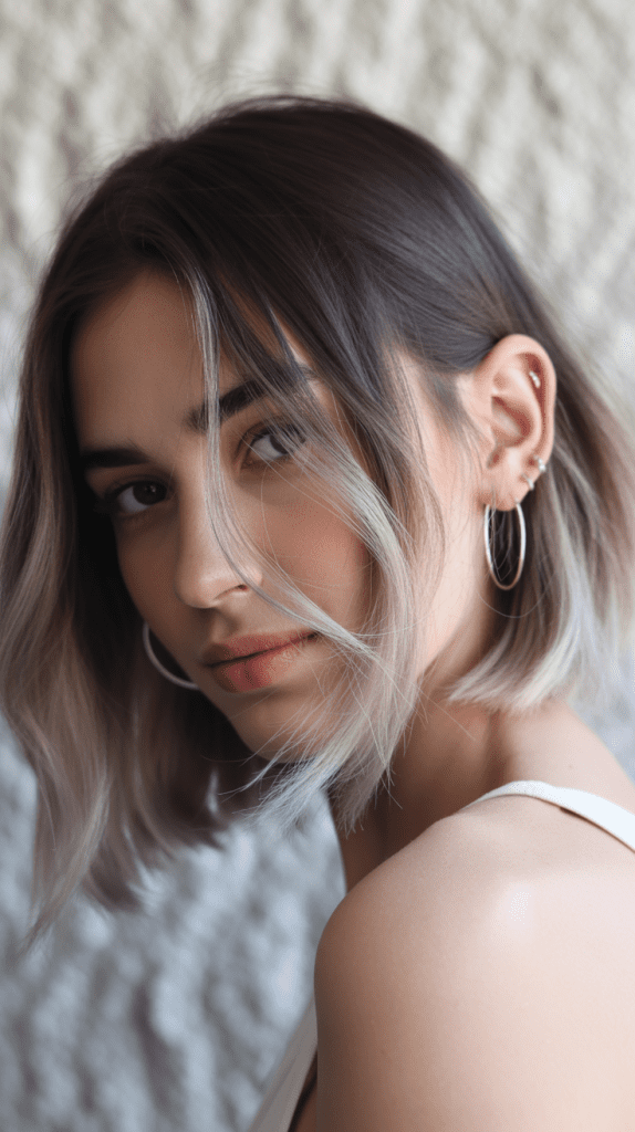 Ear-Length Bob with Ombre Effect