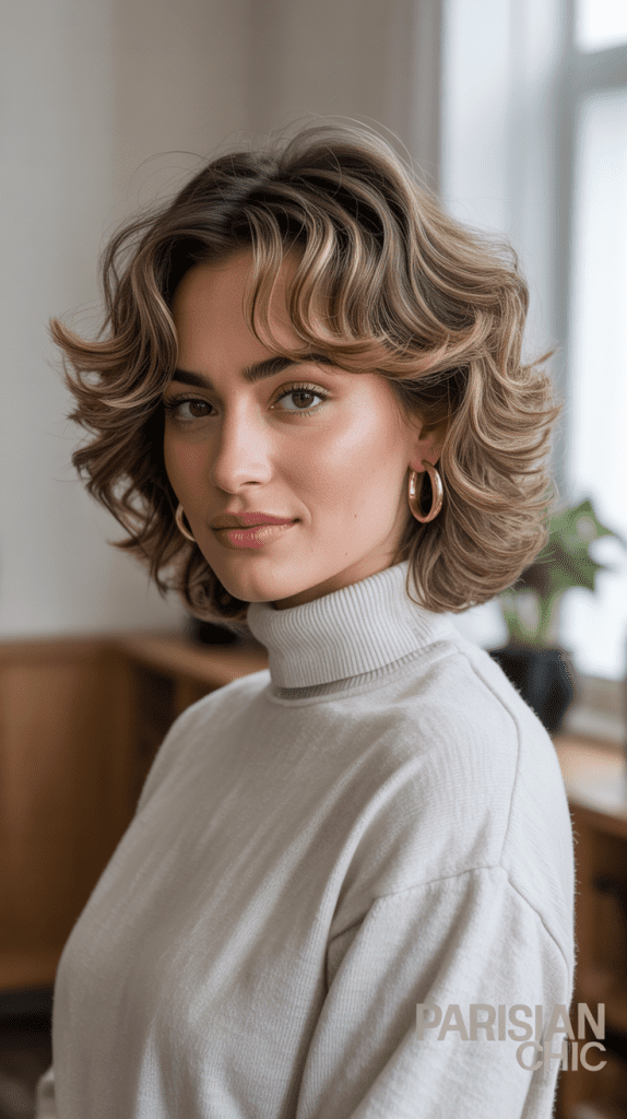 Wavy Layered French Bob