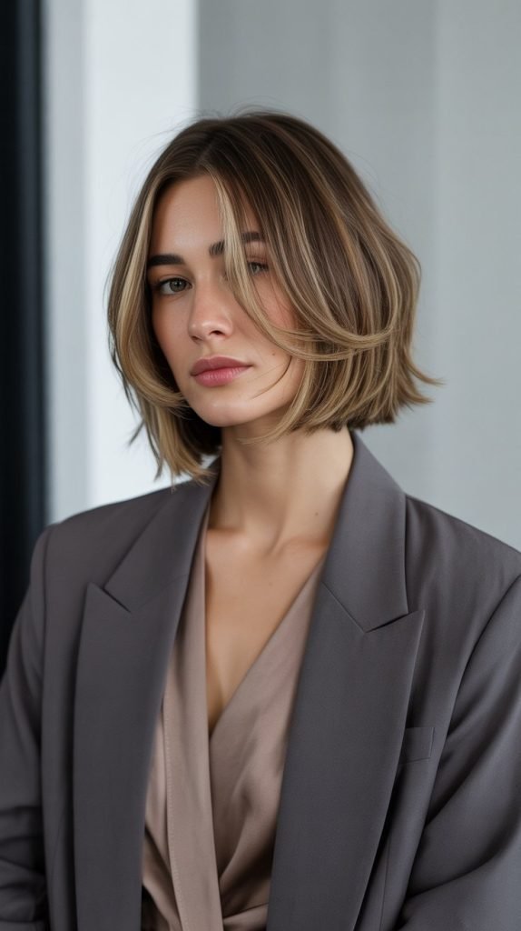 Classic Layered Bob with Modern Twist