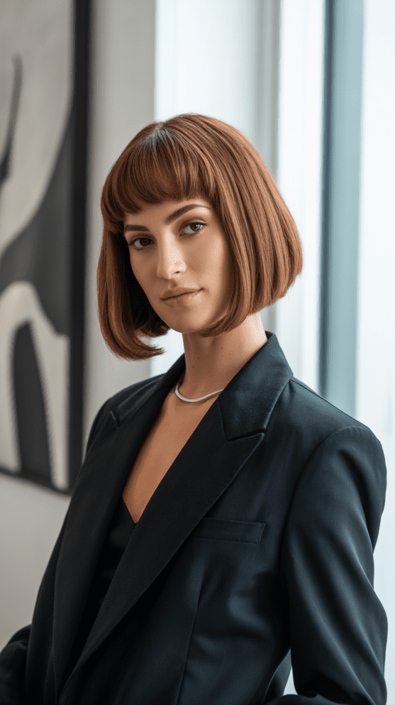 Shag Bob with Curved Side Fringe