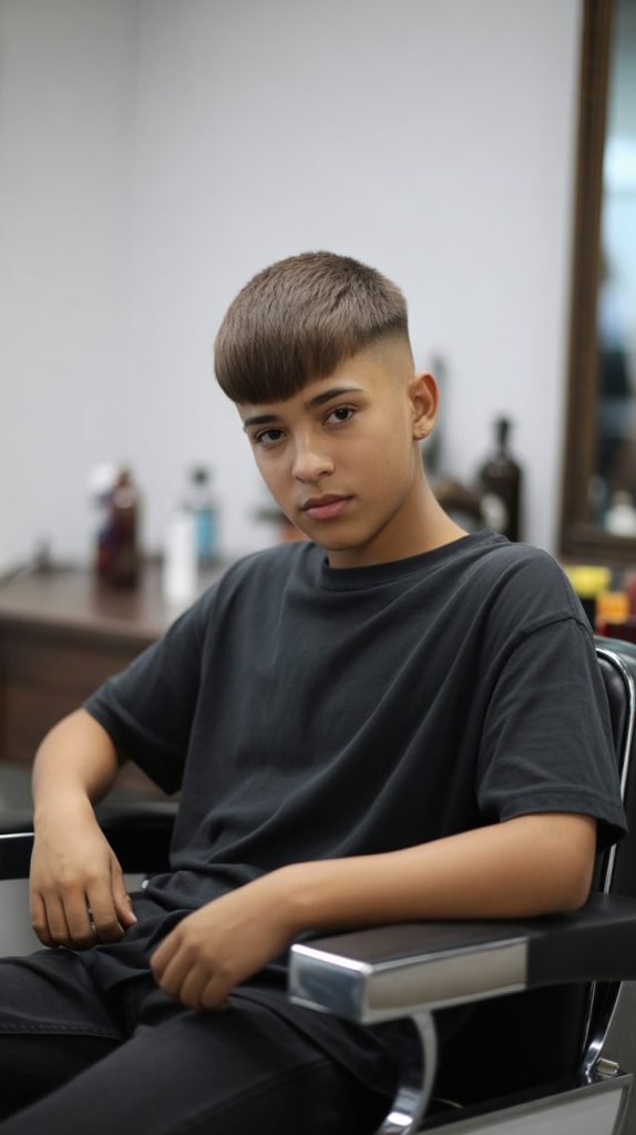 Middle Part Fade Combo