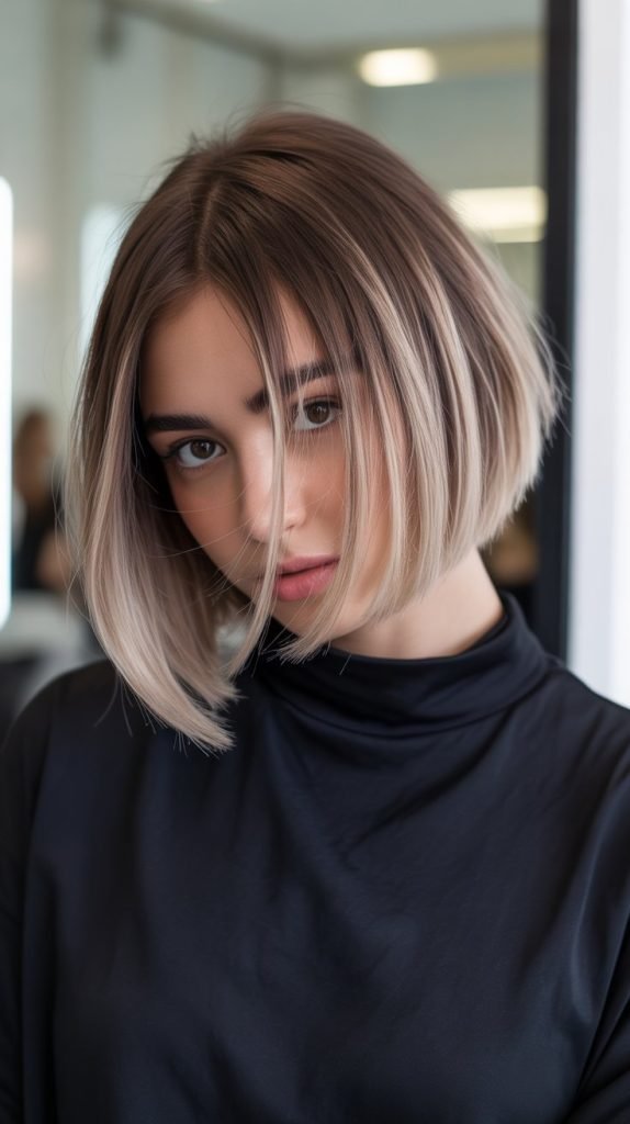 Stacked Bob with Ombre Effect