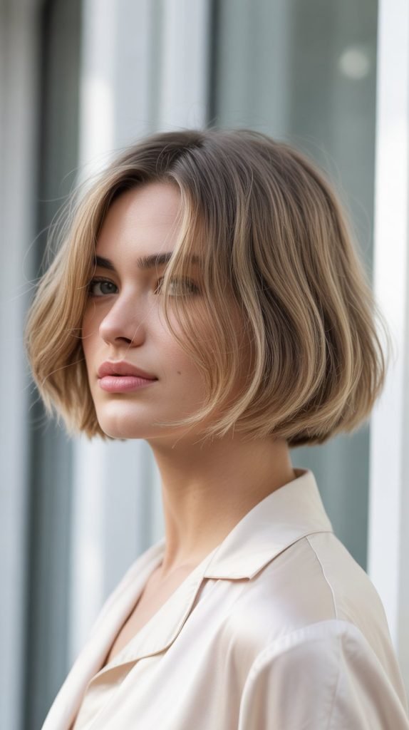 Classic Shaggy French Bob with Face-Framing Layers