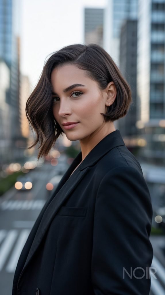  Asymmetrical Ear-Length Bob