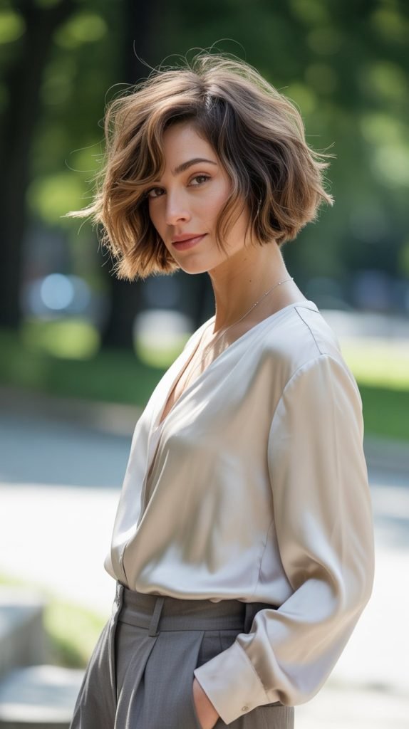 Tousled Angled Bob
