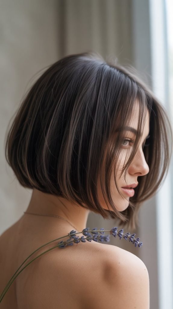 23. Textured Straight Layer Bob
